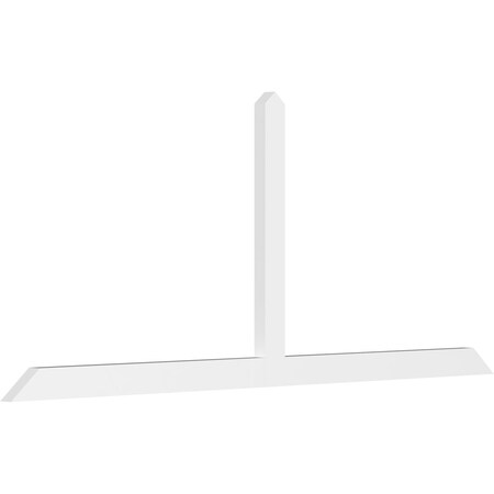 Ekena Millwork Portland Architectural Grade PVC Gable Bracket, 96"W x 40"H x 2"D x 4"F, 10/12 Pitch GBP096X40X0204POR00